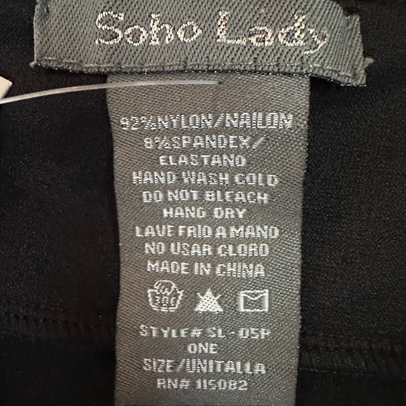 SOHO LADY black tank top,stretch,size:M, - Picture 6 of 6